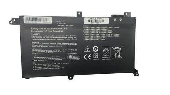 Аккумуляторная батарея для ноутбука Asus B31N1732 B31Bi9H 11.4V Black 3600mAh OEM