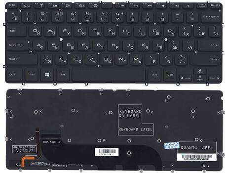 Клавиатура для ноутбука Dell XPS (13) с подсветкой (Light), Black, (No Frame), RU Клавиатура для ноутбука Dell XPS (13) с подсветкой (Light), Black, (No Frame), RU
