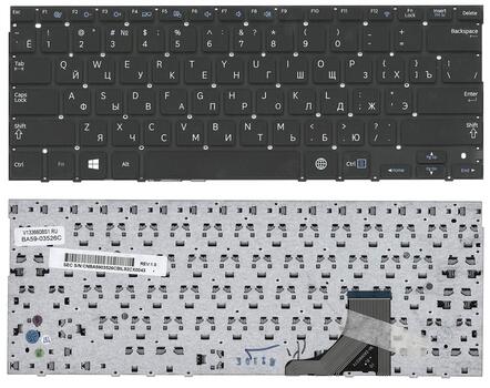 Клавиатура для ноутбука Samsung (NP530V3, NP535V3, NP530U3, NP535U3) Black, (No Frame), RU - фото 6
