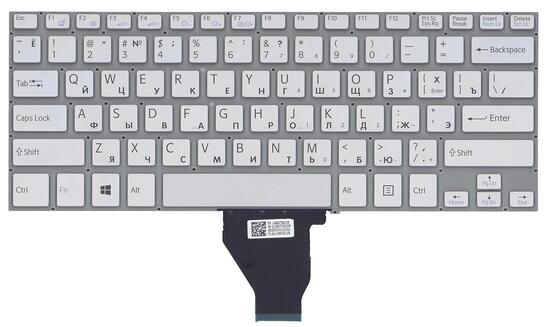 Клавиатура для ноутбука Sony Vaio (FIT 14E) Silver, (No Frame) RU - фото 7
