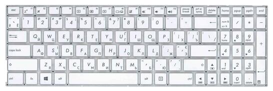 Клавиатура для ноутбука Asus (X756) White, (No Frame), RU горизонтальный Enter - фото 2