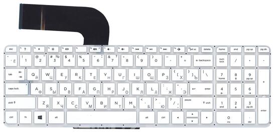 Клавиатура для ноутбука HP Pavilion (17-F, 15-P) White, (No Frame) RU - фото 2
