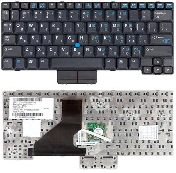 Клавиатура для ноутбука HP Compaq NC2400, nc2500, nc2510 с указателем (Point Stick) Black, RU Клавиатура для ноутбука HP Compaq NC2400, nc2500, nc2510 с указателем (Point Stick) Black, RU