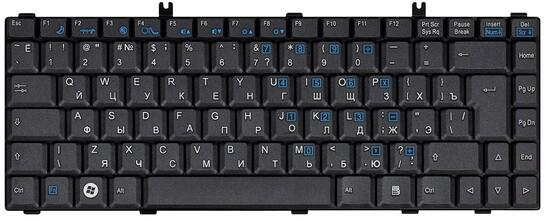 Клавиатура для ноутбука Fujitsu Amilo (LA1703) Black, RU (вертикальный энтер) - фото 7