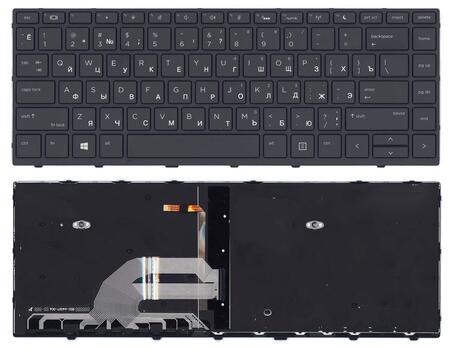 Клавиатура для HP ProBook (430 G5) с подсветкой (Light), Black, (Black Frame), RU