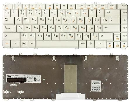 Клавиатура для ноутбука Lenovo IdeaPad Y450, Y450A, Y450G, Y550, Y550A, Y460, Y560, B460 White, (White Frame), RU - фото 6