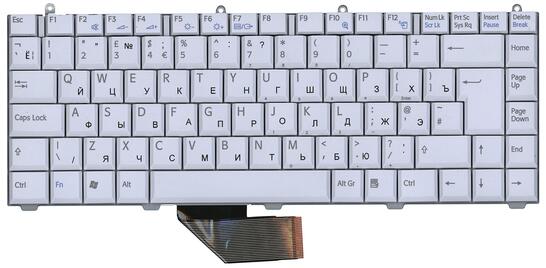 Клавиатура для ноутбука Sony Vaio (VGN-FS) White, RU - фото 2