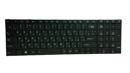Клавиатура для ноутбука Toshiba Satellite (C850, C850D, C855, C855D, C870, C875, L875, L850, L850D, L855, L855D, L950, L955) Black, (Black Frame) RU - фото 6