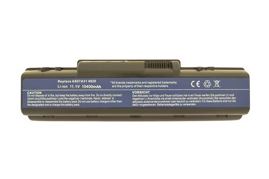 Усиленная аккумуляторная батарея для ноутбука Acer AS07A31 Aspire 2930 11.1V Black 10400mAh OEM