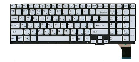 Клавиатура для ноутбука Sony Vaio (VPC-SE) Silver, (No Frame), RU Клавиатура для ноутбука Sony Vaio (VPC-SE) Silver, (No Frame), RU - фото 2