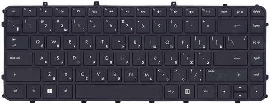 Клавиатура для ноутбука HP Envy (4-1000) Black, (Black Frame) RU - фото 7