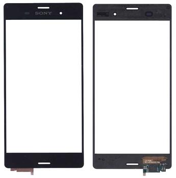 Тачскрин (Сенсорное стекло) для смартфона Sony Xperia Z3 D6603, D6633, D6643, D6653, D6616, L55T черный