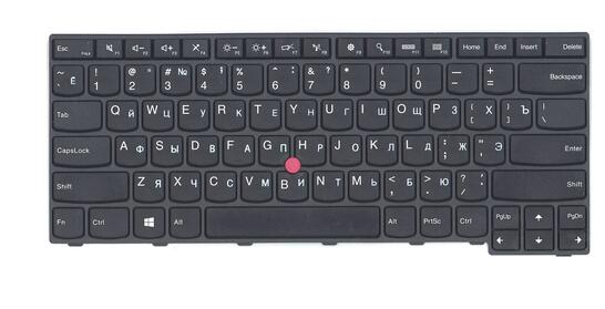 Клавиатура для ноутбука Lenovo ThinkPad (E450) с указателем (Point Stick), Black, (Black Frame), RU Клавиатура для ноутбука Lenovo ThinkPad (E450) с указателем (Point Stick), Black, (Black Frame), RU - фото 2