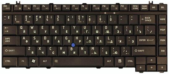 Клавиатура для ноутбука Toshiba Tecra (M10, A9, A10, M9, S5, S10, S11, S200, S300) Satellite (Pro S200) с указателем (Point Stick), Black RU - фото 2