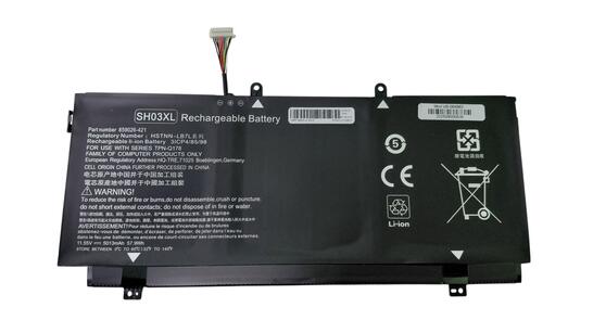 Аккумуляторная батарея для ноутбука HP SH03 Spectre X360 11.55V Black 5013mAh OEM - фото 6