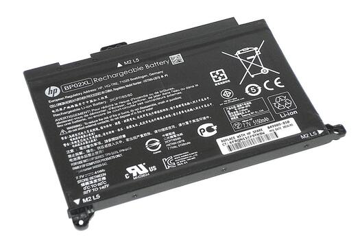 Аккумуляторная батарея для ноутбука HP BP02XL 15-au 7.7V Black 5300mAh Orig Аккумуляторная батарея для ноутбука HP BP02XL 15-au 7.7V Black 5300mAh Orig