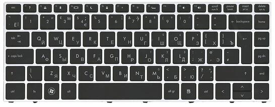 Клавиатура для ноутбука HP ProBook (5330M) с подсветкой (Light), Black, (Silver Frame) RU - фото 2