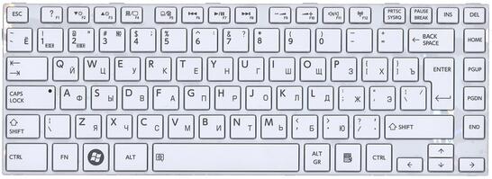Клавиатура Toshiba Satellite (C800, L800, L805, L830, L835, M800, M805) White, (White Frame) RU - фото 2