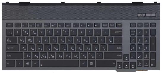 Клавиатура для ноутбука Asus G55, G55V, G55VW с подсветкой (Light), Black, (Black Frame) RU - фото 2