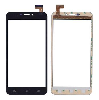 Тачскрин (Сенсорное стекло) для смартфона Bravis Zeus черный. Размер: 165x85 mm, 30 pin