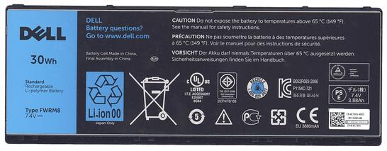 Аккумуляторная батарея для планшета Dell FWRM8 Latitude 10 7.4V Black 3880mAh Orig Аккумуляторная батарея для планшета Dell FWRM8 Latitude 10 7.4V Black 3880mAh Orig