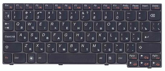 Клавиатура для ноутбука Lenovo IdeaPad (U160, U165) Black, (Black Frame), RU - фото 2