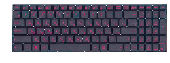 Клавиатура Asus (N541) с подсветкой (Light), Black, (No Frame) RU Клавиатура Asus (N541) с подсветкой (Light), Black, (No Frame) RU - фото 2