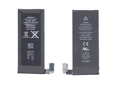 Аккумуляторная батарея для смартфона Apple 616-0512 iPhone 4 Li-ion Polymer Battery 3.7V Black 1420mAh 5.25Wh Аккумуляторная батарея для смартфона Apple 616-0512 iPhone 4 Li-ion Polymer Battery 3.7V Black 1420mAh 5.25Wh