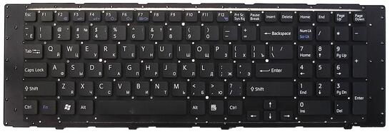 Клавиатура для ноутбука Sony Vaio (VPCEF, VPC-EF) Black, (No Frame) RU - фото 2