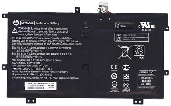 Аккумуляторная батарея для планшета HP MY02XL SlateBook x2 7.4V Black 2860mAh Orig Аккумуляторная батарея для планшета HP MY02XL SlateBook x2 7.4V Black 2860mAh Orig