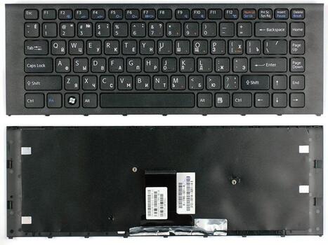 Клавиатура для ноутбука Sony Vaio (VPC-EA) Black, (Black Frame) RU - фото 6