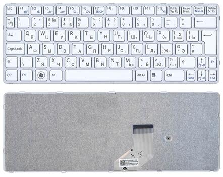 Клавиатура для ноутбука Sony Vaio (SVE11) White, (White Frame) RU