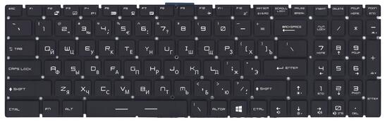 Клавиатура для ноутбука MSI (GT72) с подсветкой (Light), Black, (No Frame) RU - фото 7