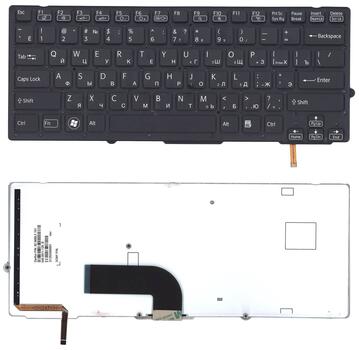 Клавиатура для ноутбука Sony Vaio (VPC-SD VPC-SB) Black с подсветкой (Light), (Black Frame) RU Клавиатура для ноутбука Sony Vaio (VPC-SD VPC-SB) Black с подсветкой (Light), (Black Frame) RU