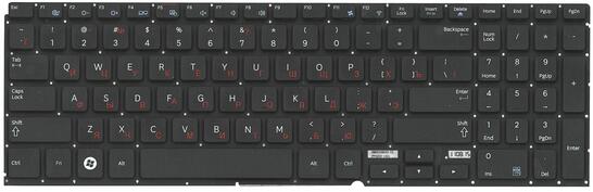 Клавиатура для ноутбука Samsung (700Z5A, 700Z5B) с подсветкой (Light), Black, (No Frame), RU - фото 2