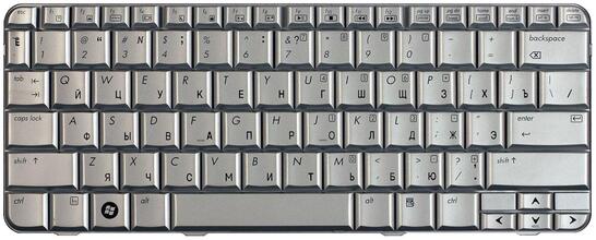 Клавиатура для ноутбука HP Pavilion (TX1000, TX2000, TX2500) Silver, RU - фото 7