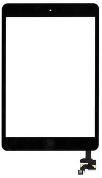 Тачскрин для планшета Apple Ipad mini + stiker + IC с кнопкой Home черное OEM Тачскрин для планшета Apple Ipad mini + stiker + IC с кнопкой Home черное OEM
