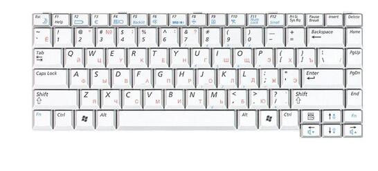 Клавиатура для ноутбука Samsung (M50, M55) White, RU Клавиатура для ноутбука Samsung (M50, M55) White, RU - фото 2