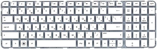 Клавиатура для ноутбука HP Pavilion (G6-2000) White, (No Frame) RU - фото 2