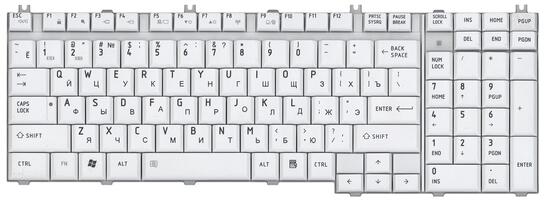 Клавиатура для ноутбука Toshiba Satellite (P205D-S7479 Series) Gray, RU - фото 2