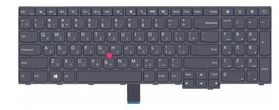 Клавиатура для ноутбука Lenovo Thinkpad Edge (E550) с указателем (Point Stick) Black, (Black Frame), RU - фото 2