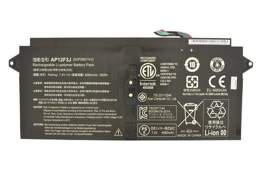 Аккумуляторная батарея для ноутбука Acer AP12F3J Aspire S7-391 7.4V Black 4680mAh Orig - фото 2