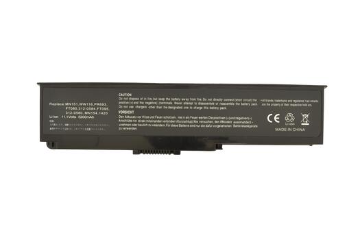 Аккумуляторная батарея для ноутбука Dell WW116 Inspiron 1420 11.1V Black 5200mAh OEM