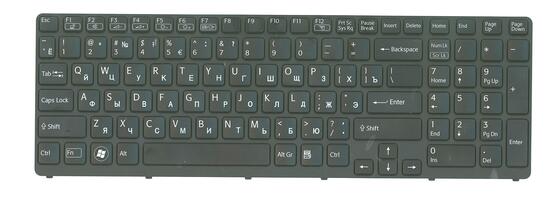 Клавиатура для ноутбука Sony Vaio (SVE17) Black, с подсветкой (Light), (Black Frame) RU - фото 2