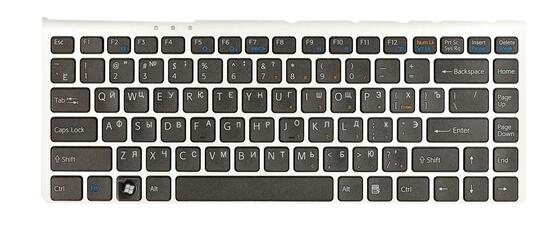 Клавиатура для ноутбука Sony Vaio (VGN-FW) Black, (Silver Frame) RU Клавиатура для ноутбука Sony Vaio (VGN-FW) Black, (Silver Frame) RU - фото 2