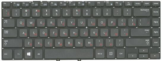 Клавиатура для ноутбука Samsung (355V4C-S01) Black, (No Frame), RU - фото 7