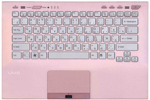 Клавиатура для ноутбука Sony Vaio (VPC-SB), Silver, (Rose Frame) RU (fingerprint reader) - фото 2