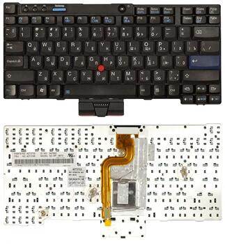 Клавиатура для ноутбука Lenovo ThinkPad (X200, X201) с указателем (Point Stick) Black RU