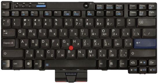 Клавиатура для ноутбука Lenovo ThinkPad (X200, X201) с указателем (Point Stick) Black RU - фото 2