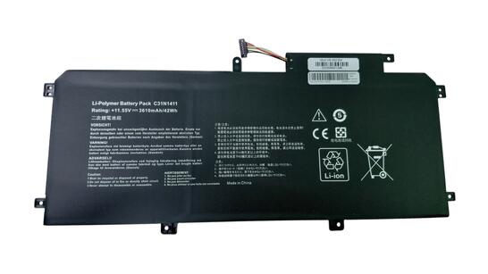 Аккумуляторная батарея для ноутбука Asus C31N1411 UX305FA 11.55V Black 3610mAh OEM